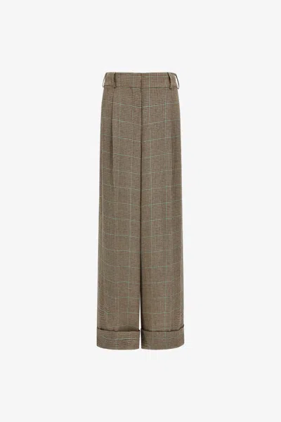 Roberto Cavalli Palazzo Trousers In Light Brown
