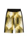 Roberto Cavalli Palm Tree-print Shorts In Yellow
