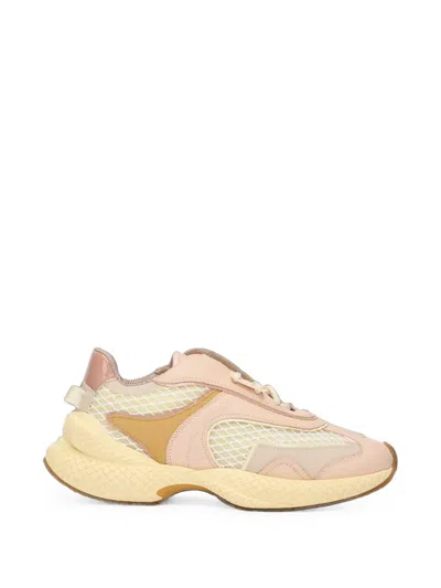 Roberto Cavalli Panelled Mesh-detail Sneakers In Multi