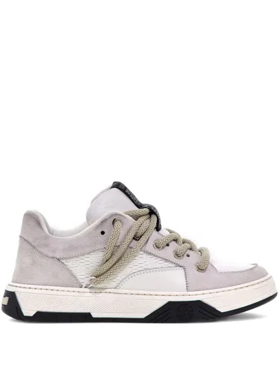 Roberto Cavalli Panelled Trainers In Neutrals