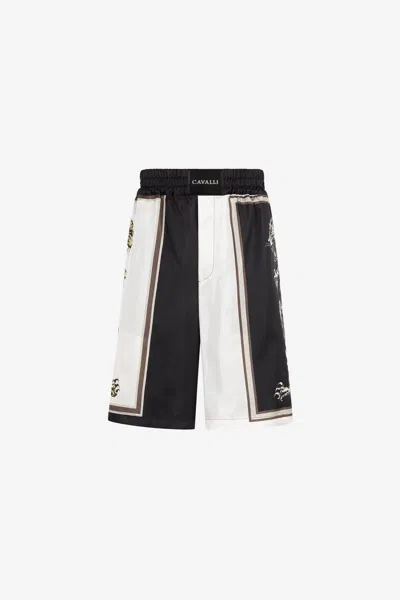 Roberto Cavalli Panther-print Knee-length Shorts In Multicolor