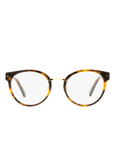 Roberto Cavalli Pantos-frame Glasses In Brown