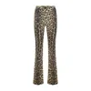 Roberto Cavalli Animalier-printed Bootcut Jeans In Brown