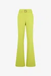 Roberto Cavalli Pants With Front Belt In Light Green