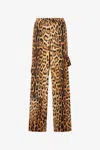 Roberto Cavalli Pants With Jaguar Skin Print In Animal Print