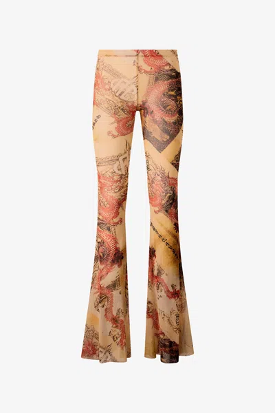 Roberto Cavalli Pants With Oriental Print