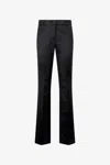 Roberto Cavalli Pants With Solid-color Tiger Skin Pattern In Black