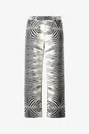 Roberto Cavalli Tigress-print Trousers In White/black