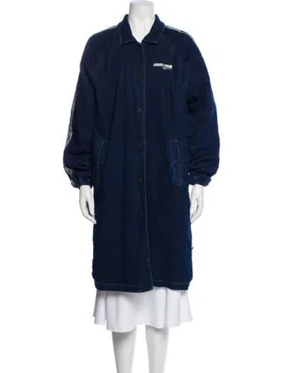 Pre-owned Roberto Cavalli Parka In Blue
