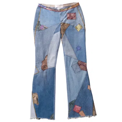 Roberto Cavalli Patchwork Jeans - '00s In Blue