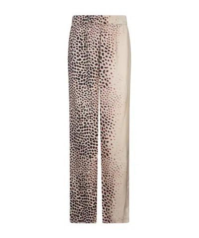Roberto Cavalli Pattern Casual Pants In Nude