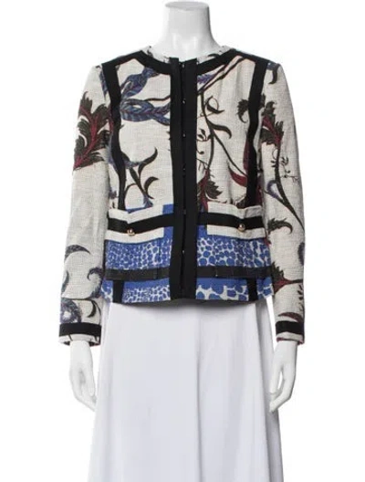 Pre-owned Roberto Cavalli Patterned Jacket In Blue/neutrals