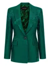 Shop Roberto Cavalli Patterned-jacquard Blazer