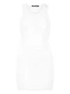 Roberto Cavalli Python Jacquard Stretch Viscose Knit Dress In White