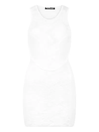 ROBERTO CAVALLI PATTERNED-JACQUARD MINI DRESS