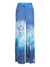 Roberto Cavalli Patterned-jacquard Trousers In Multi