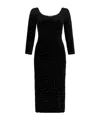 Roberto Cavalli Patterned Midi Dress In Black