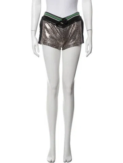 Pre-owned Roberto Cavalli Patterned Mini Shorts In Black