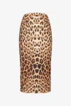 Roberto Cavalli Pencil Skirt With Jaguar Skin Print In Animal Print