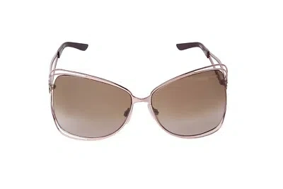 Pre-owned Roberto Cavalli Peonia Rc 526s 72f Women's Pink Butterfly Gradient Sunglasses In Brown