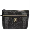 ROBERTO CAVALLI PERFORATED LEATHER POUCH
