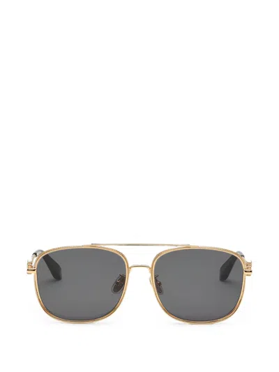 Roberto Cavalli Pilot-frame Sunglasses In Gold