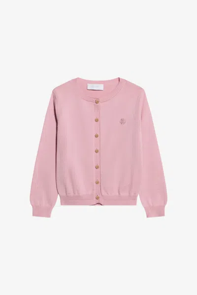 Roberto Cavalli Pink Cotton Cardigan