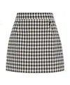 Roberto Cavalli Plaid High-rise Miniskirt In Gray
