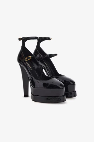 Roberto Cavalli Platform Sandals With Straps In Black