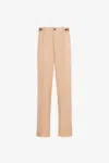Roberto Cavalli Pleat-detail Straight-leg Trousers In Light Brown
