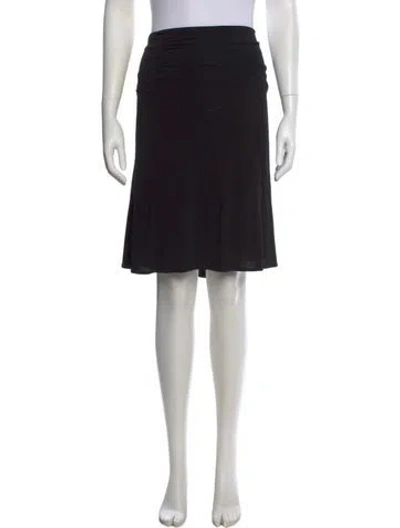 Pre-owned Roberto Cavalli Pleated Accents Knee-length Skirt In Black