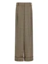 Roberto Cavalli Pleated Checked-pattern Trousers In Black