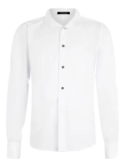 Roberto Cavalli Pleated-front Button Shirt In White
