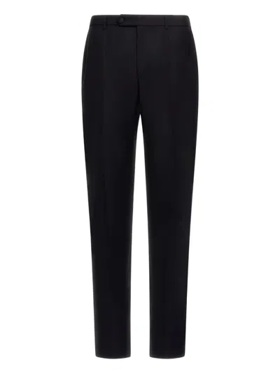 Roberto Cavalli Pleated-front Trousers In Black