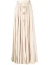 Roberto Cavalli Pleated Maxi Skirt In Neutrals