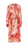 ROBERTO CAVALLI PLUMAGE PRINT DRESS