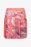 Roberto Cavalli Plumage Print Knitwear Skirt In Fuchsia