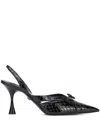 Roberto Cavalli Pointed-toe Slingback Pumps In Black