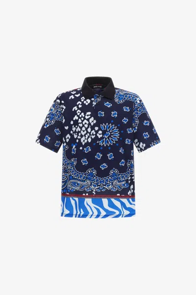 Roberto Cavalli Polo Shirt By Just Cavalli In Blue