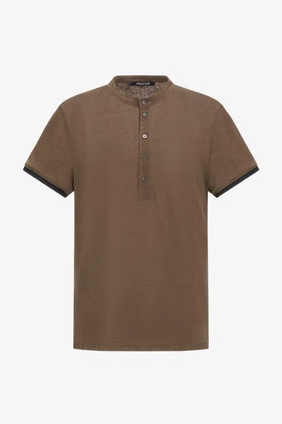 Roberto Cavalli Polo Shirt In Dark Green