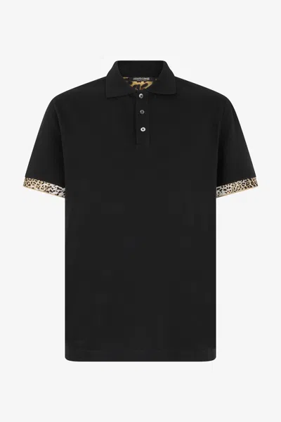 Roberto Cavalli Polo With Jaguar Skin Details