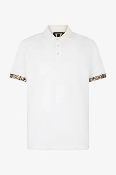 Roberto Cavalli Polo With Jaguar Skin Details