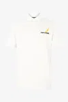 Roberto Cavalli Polo Shirt With Print And Logo In White