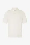 Roberto Cavalli Patterned-jacquard Polo Shirt In Ivory