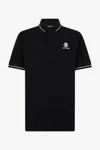 Roberto Cavalli Polo Shirt With Monogram Rc And Logo In Black