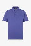 Roberto Cavalli Polo Shirt With Monogram Rc Embroidery And Logo In Navy