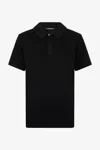 Roberto Cavalli Polo With Snake Scale Embellishment In Black
