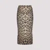 Roberto Cavalli Animalier Stretch Fabric Pencil Skirt In Animal Print