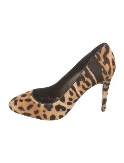Pre-owned Roberto Cavalli Ponyhair Animal Print Pumps In Neutral
