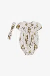 Roberto Cavalli Print Romper Set In White
